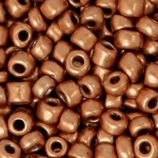 Seed beads 6/0 (4mm) Dark orange brown